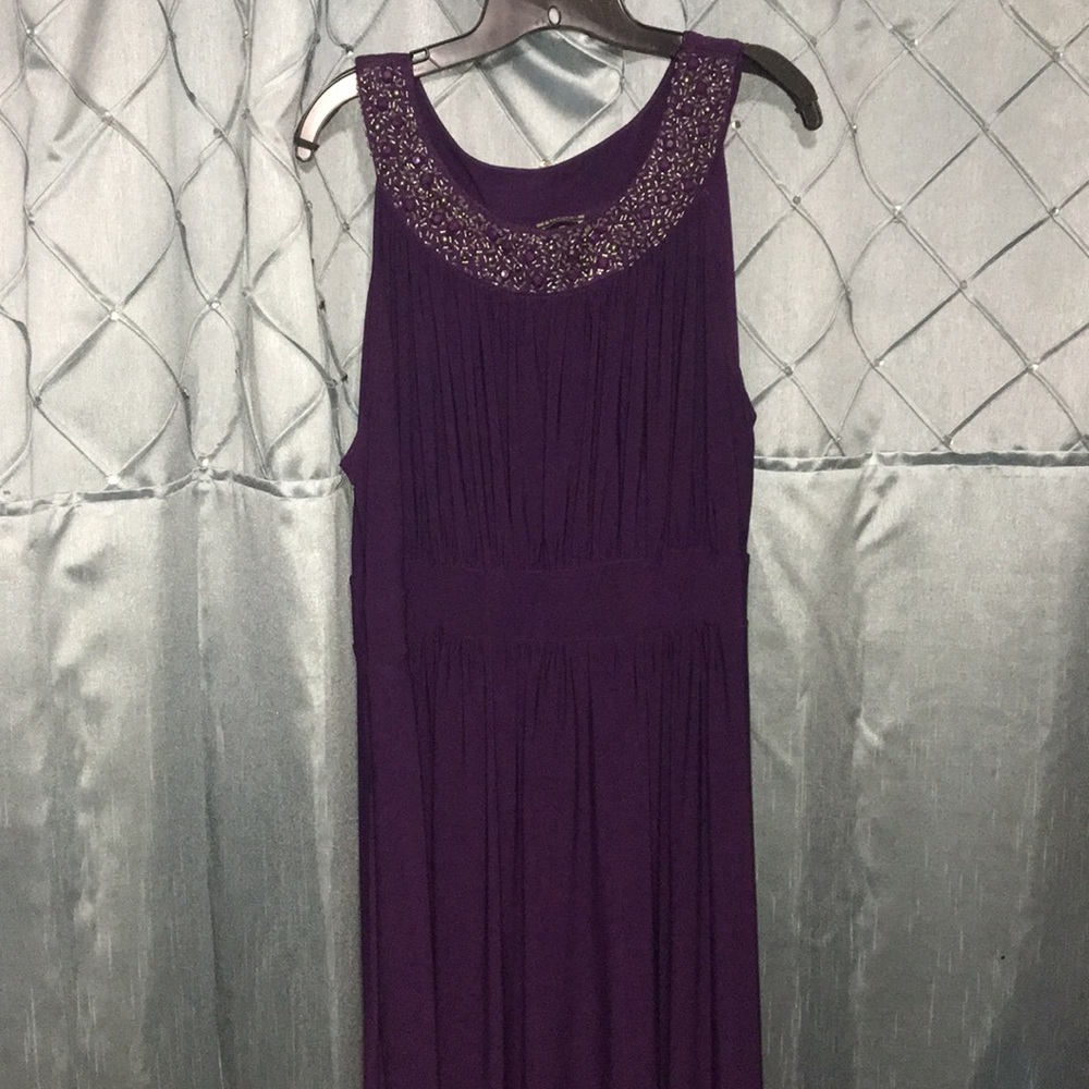 Formal Long Sleeveless Plum Dress